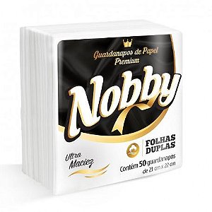 GUARDANAPO PREMIUM 21X22 FOLHA DUPLA C/50 - NOBBY