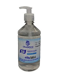 ALCOOL GEL 70+K1274 P/ LIMPEZA DE SUPERFICIES C/ 500G- DRAGOCO