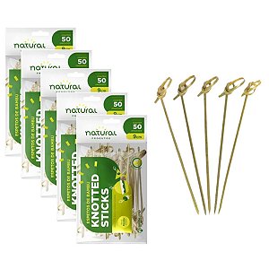 ESPETO DE BAMBU 9CM KNOTTED STICK C/50 - INOVEN