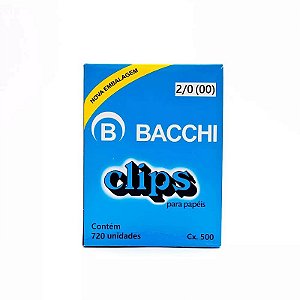 CLIPS 2/0 GALVANIZADO LEVE CX C/720 - BACCHI