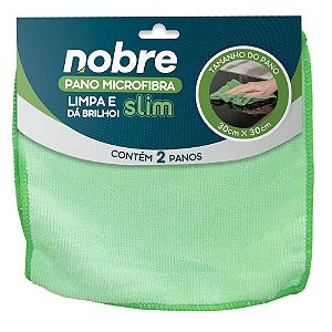PANO MICROFIBRA 30X30 C/2 VERDE - NOBRE