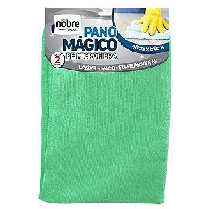 PANO MICROFIBRA 40X40 C/2 VERDE - NOBRE