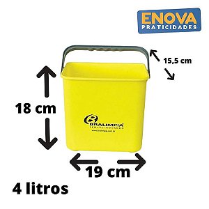 BALDE 4L C/ALCA AMARELO - BRALIMPIA