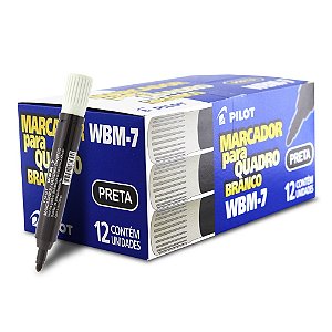 MARCADOR P/QUADRO BRANCO PRETO CX C/ 12 - PILOT