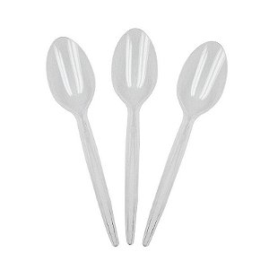 COLHER DESCARTAVEL REFEICAO PLASTICA BRANCA -PCT C/50