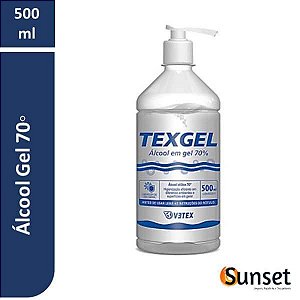 ALCOOL GEL 70+K1453 P/ AS MAOS C/ 500 ML PUMP - TEX
