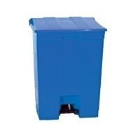 LIXEIRA 25/30LTS C/TAMPA E PEDAL AZUL
