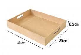 BANDEJA RETANGULAR G MDF 40X6,5X30 UND