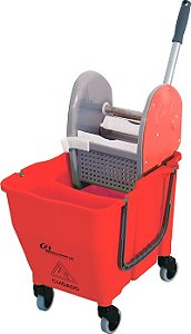 BALDE DOBLO 30LTS VERMELHO - BRALIMPIA