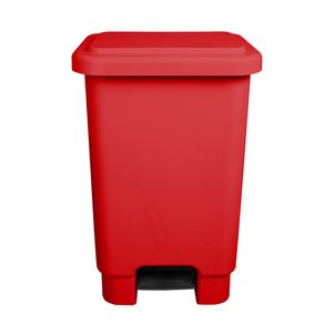 CESTO VERMELHO 100LTS COM TAMPA E PEDAL