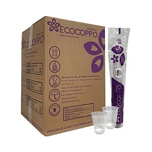 COPO 200ML PP BRANCO CX C/2500 (25X100) - ECOCOPPO