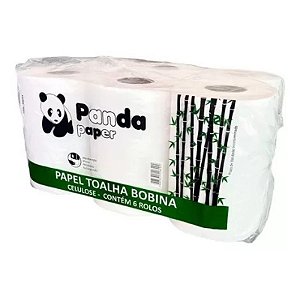 PAPEL TOALHA BOBINA 100% CEL.C/6 ROLOSX200MTS - PANDA PAPER