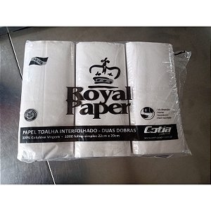 PAPEL TOALHA INTERF.100% CEL.22X20 F SIMPLES C/1000-ROYAL SILVER