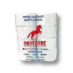 PAPEL HIGIENICO ROLAO BRANCO C/8X300MTS - SILVESTRE