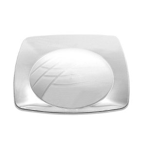 PRATO QUADRADO ACRILICO CRISTAL 21CM CX C/200 (20X10) - PRAFESTA