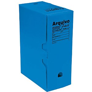 ARQUIVO MORTO FACIL PLASTICO AZUL 250X130X350MM - POLIBRAS