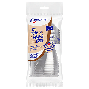 KIT POTE/TAMPA 180ML CRISTAL CX C/240 (24X10) - STRAW