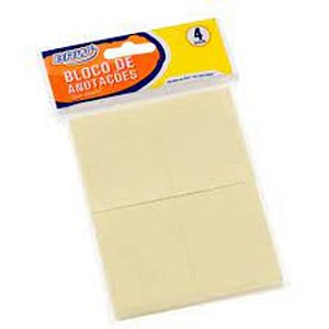 BLOCO ADESIVO 38MM X 51MM AMARELO C/4X100 (BA3801) - BRW