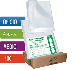ENVELOPE PLASTICO 4F MEDIO 240MM X 325MM C/100 - ACP