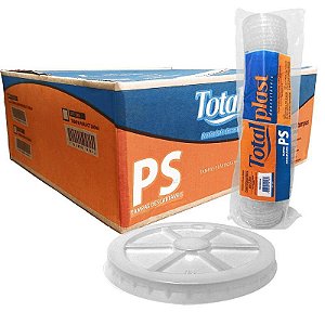 TAMPA PLASTICA P/COPO TERMICO 120ML S/FURO CX C/1000 - (TCT-120) - TOTALPLAST