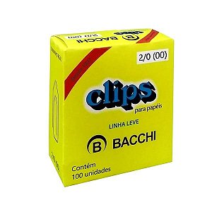 CLIPS 2/0 GALVANIZADO LEVE CX C/100 - BACCHI