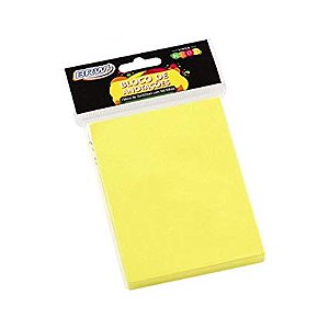 BLOCO ADESIVO 76MM X 102MM AMARELO C/100 - BRW