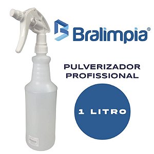 PULVERIZADOR 1000ML BRANCO PROFISSIONAL - BRALIMPIA