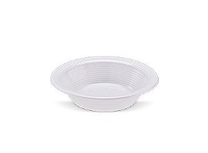 PRATO PLASTICO BRANCO FUNDO 12CM CX C/1000 - TOTALPLAST