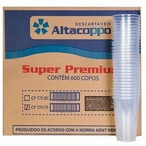 COPO 770ML PP TRANSPARENTE CX C/600 (20X30) - ALTACOPPO SUPER PREMIUM
