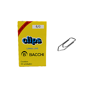 CLIPS 6/0 GALVANIZADO LINHA LEVE CX C/50 - BACCHI