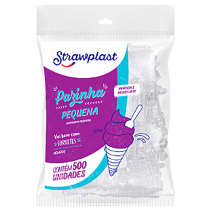 PAZINHA P/ SORVETE PEQUENA CRISTAL C/500 - STRAWPLAST