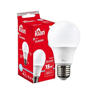 LAMPADA LED 15W E27 6500K BIVOLT - KIAN*