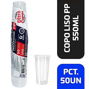 COPO 550ML PP TRANSPARENTE - ULTRA C/50