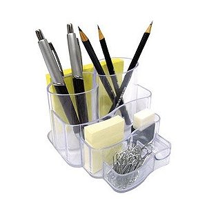 PORTA CANETA/CLIPS (7 DIVISOES) CRISTAL - DELLO