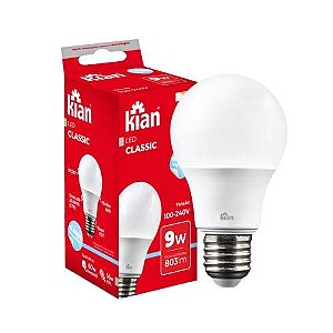 LAMPADA LED 9W E27 6,5K BIVOLT - KIAN*