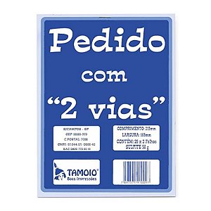 BLOCO DE PEDIDO 1/18 2 VIAS 25X2