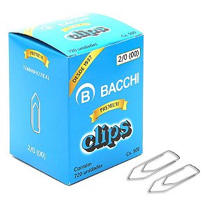 CLIPS 2/0 GALVANIZADO LINHA PREMIUM CX C/720 - BACCHI
