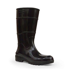 BOTA PVC PRETA CANO LONGO  - TAM 38