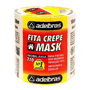 FITA CREPE 24MM X 50MTS PCT C/5 - ADELBRAS