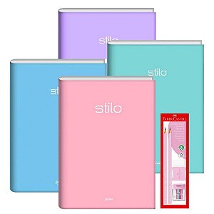 CADERNO CAPA DURA 200MM X 275MM C/80FLS - KIT