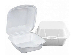 HAMBURGUEIRA ISOPOR 128X128X70 C/400 - (BH-01) -  BOM APETITE