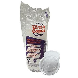 TAMPA PLASTICA P/COPO 400/500ML E TERMICO 240/300ML S/FURO - ULTRA C/50