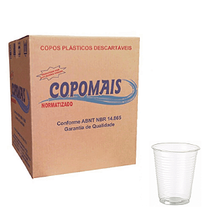 COPO 200ML PS BRANCO CX C/2500 (25X100) - COPOMAIS