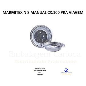 QUENTINHA DE ALUMINIO N� 8 MANUAL CX C/100 - PRA VIAGEM