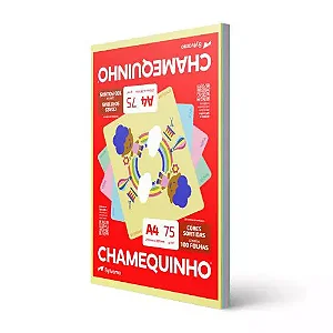 PAPEL A4 AMARELO CHAMEQUINHO 100 FLS