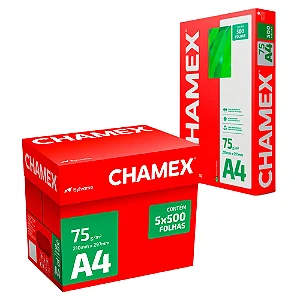 PAPEL A4 BRANCO CHAMEX CX 2500 FLS