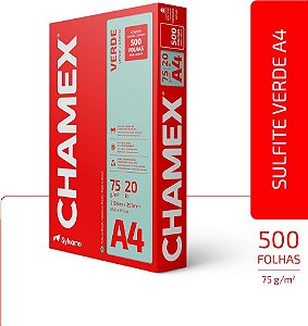 PAPEL A4 VERDE 75G CHAMEX 500 FLS