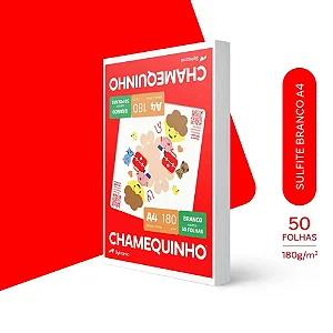 PAPEL A4 BRANCO 180G CHAMEQUINHO
