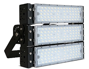 Refletor LED Modular 150W Prova D'água 110v/220v 6500k Branco Frio Bivolt Potente Aluminio