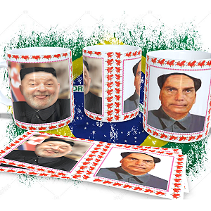 Caneca Lula e Bolsonaro Estilo Coreano – Porcelana Criativa e Divertida
